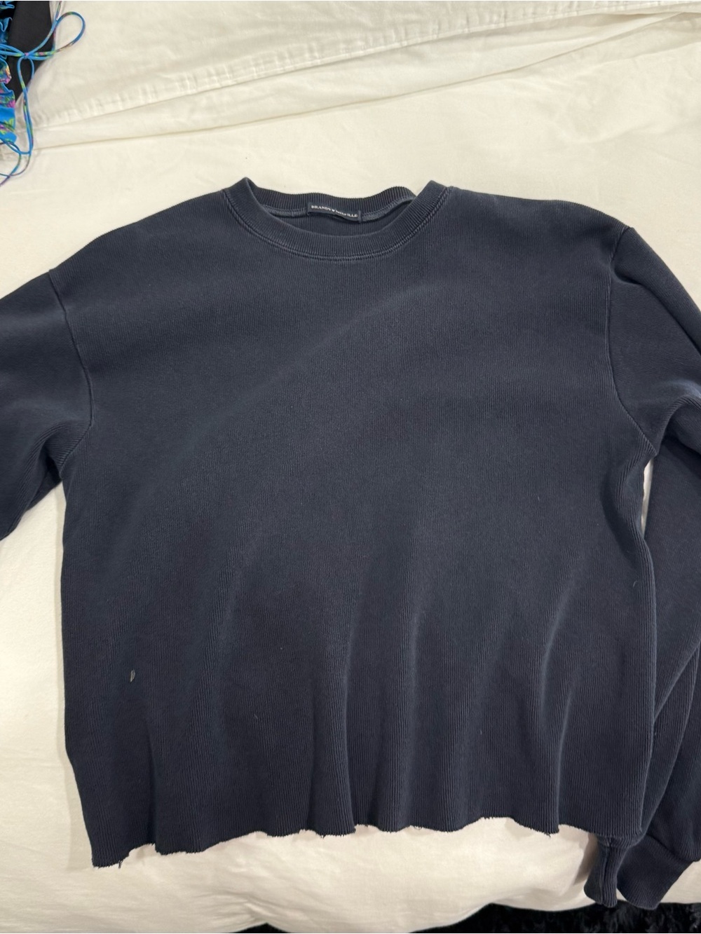 Brandy melville navy thermal sweater top